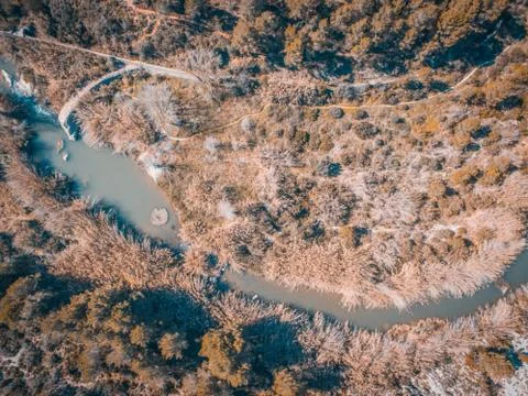 River crossing the mountain Stock Photos