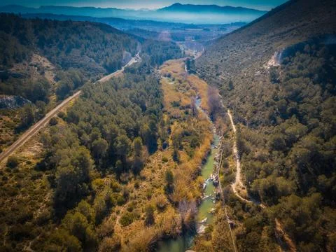 River crossing the mountain Stock Photos