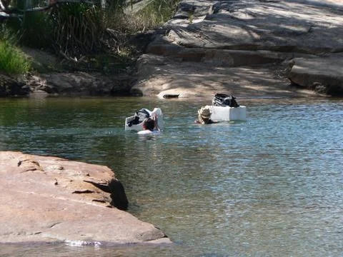 River crossing  Stock Photos