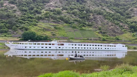River cruise on the Moselle in Germany Stock Footage 280793718