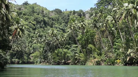 River cruise in Philippines Stock Footage 35584385