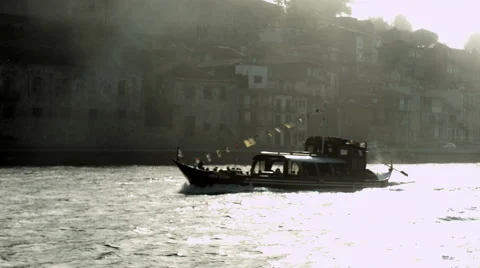 River Cruising along Douro. Stock Footage 62472740