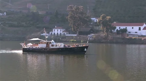 River Cruising along Douro. Stock Footage 62473163