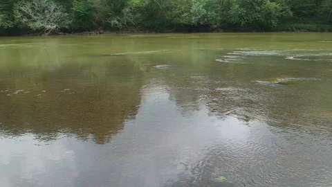 River current flowing downstream Stock Footage 126238549