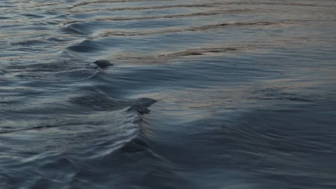 River current texture at sundown Stock Footage 92364573