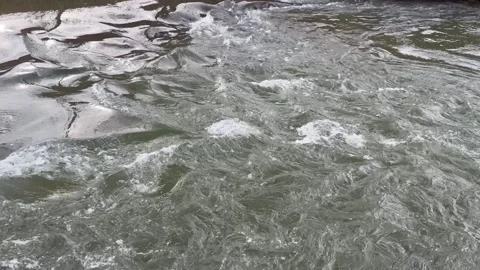 River currents and ripples on the water Stock Footage 230031889