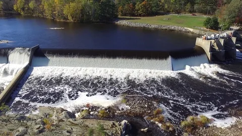 River Dam From Above Video stock 97534199