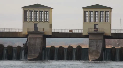 River dam Stock Footage 34603373