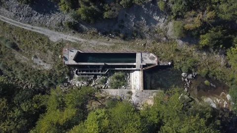 River dam in the forest Video stock 129235426