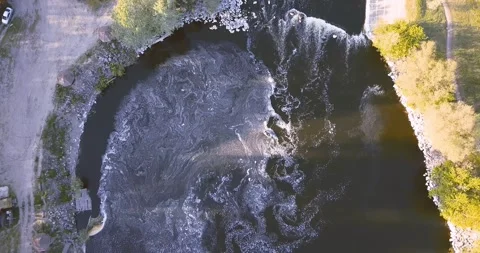 River Dam Harmony With Nature. Video stock 257783825