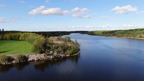 River Dam Manitoba Stock Footage 122322175