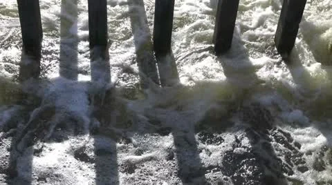 River dam  water splash background Stock Footage 21272864