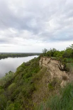 River Danube view from a cliff in Erd, Hungary Stock Photos