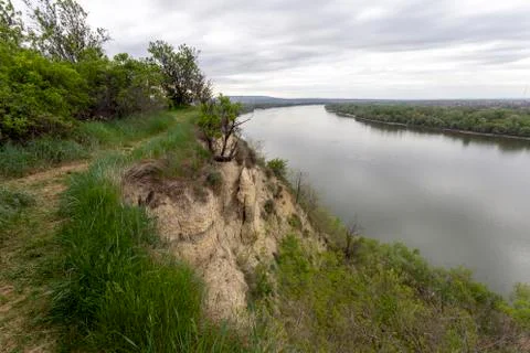 River Danube view from a cliff in Erd, Hungary Foto stock
