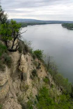 River Danube view from a cliff in Erd, Hungary Stock Photos