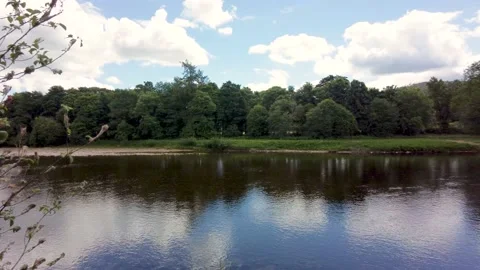 River Dee footpath, Scotland Stock Footage 201270234