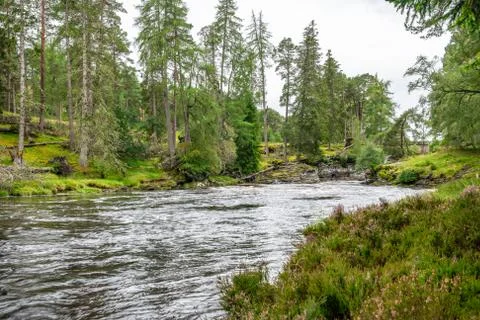 River Dee, Linn of Dee, Mar Lodge Estate, Aberdeenshire, Scotland Stock Photos