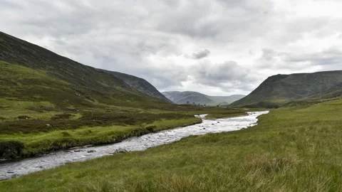 River Dee Valley Video stock 131403955