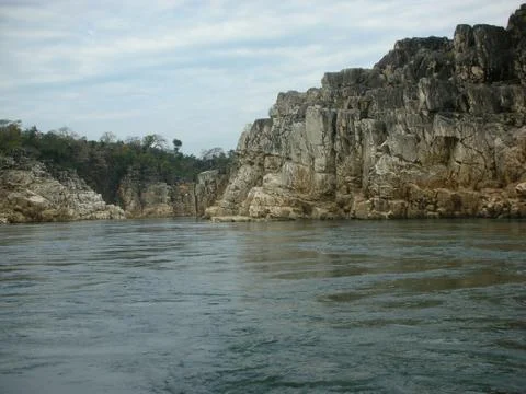 River in the deep valley Stock Photos