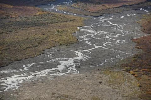 River in denali Stock Photos