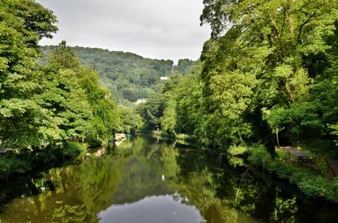 River Derwent at Matlock Bath Stock Photos