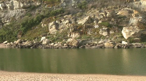 River in the desert on Morocco Stock Footage 281608