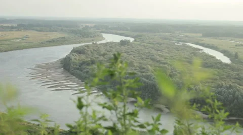 River disappearing into the distance Stock Footage 56353739