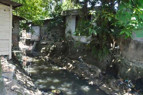 River ditch 스톡 사진