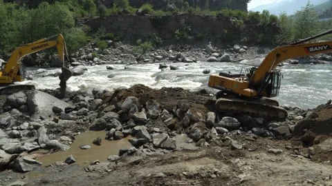 River diversion Activity Stock Footage 176772570