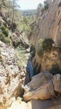 The river down the canyon Stock Photos