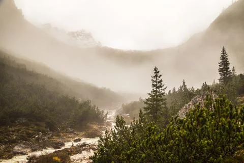 River down the mountain Stock Photos