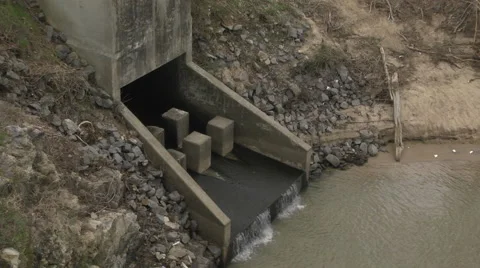 River Drainage Outlet Video stock 62061541