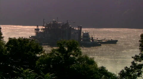 River Dredger 281 Stock Footage 508057