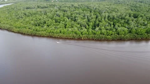 River drone shoot Stockbeeldmateriaal 148833259