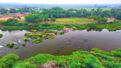 River - Drone View - Leftwards 스톡 동영상 254276193