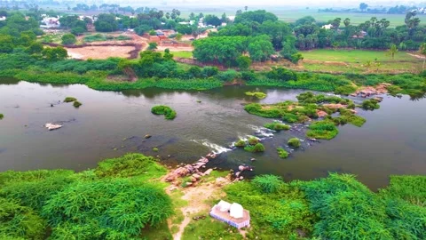 River - Drone View - Rightwards Stock Footage 254276035