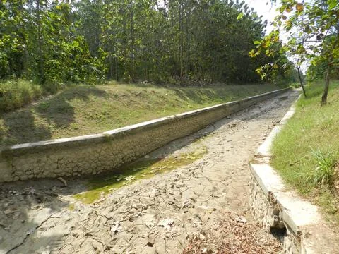 The river is dry Stock Photos