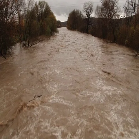 River during flooding Stock Footage 69292153