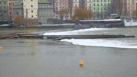 River embankment. Prague Stock Footage 69215164