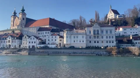 River enns in steyr Stock Footage 228370604