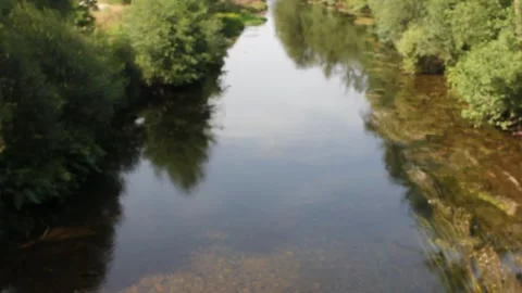 River Eo from a bridge in San Tirso de Abres, Asturias Stock Footage 315189092