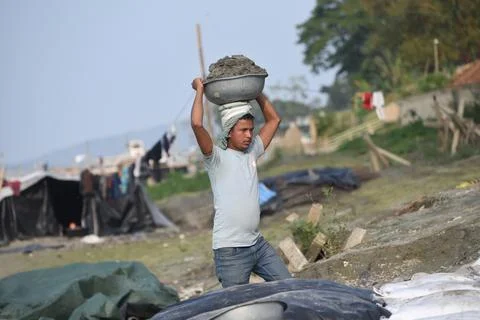 River erosion in India Stock Photos