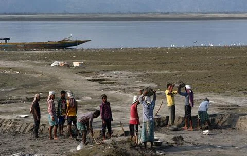 River erosion in India Stock Photos