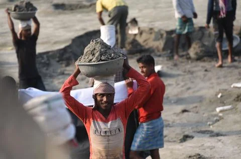 River erosion in India Stock Photos