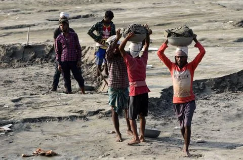River erosion in India Stock Photos