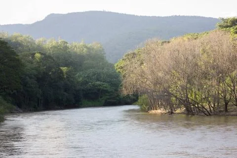 River in the evening Stock Photos