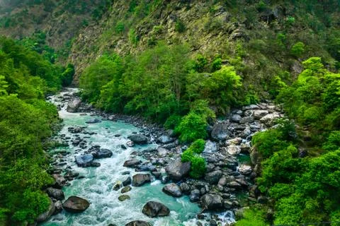 River from everest trek Stock Photos