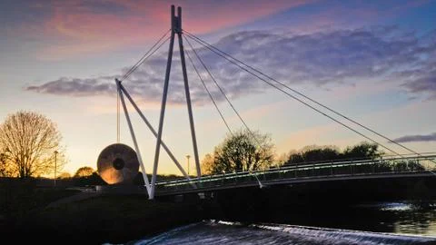 River Exe footbridge Stock Photos