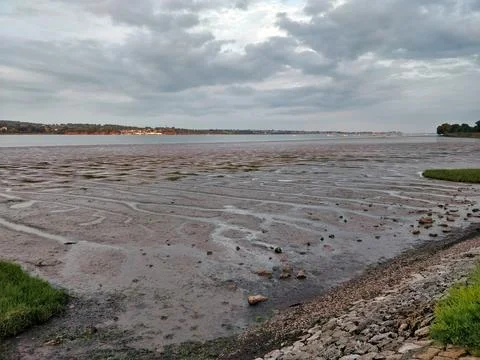 River Exe at low tide Stock Photos