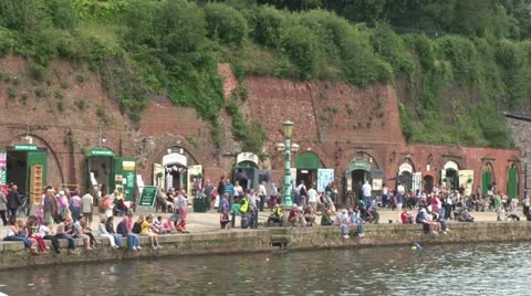 River Exe Quayside Video stock 18167392